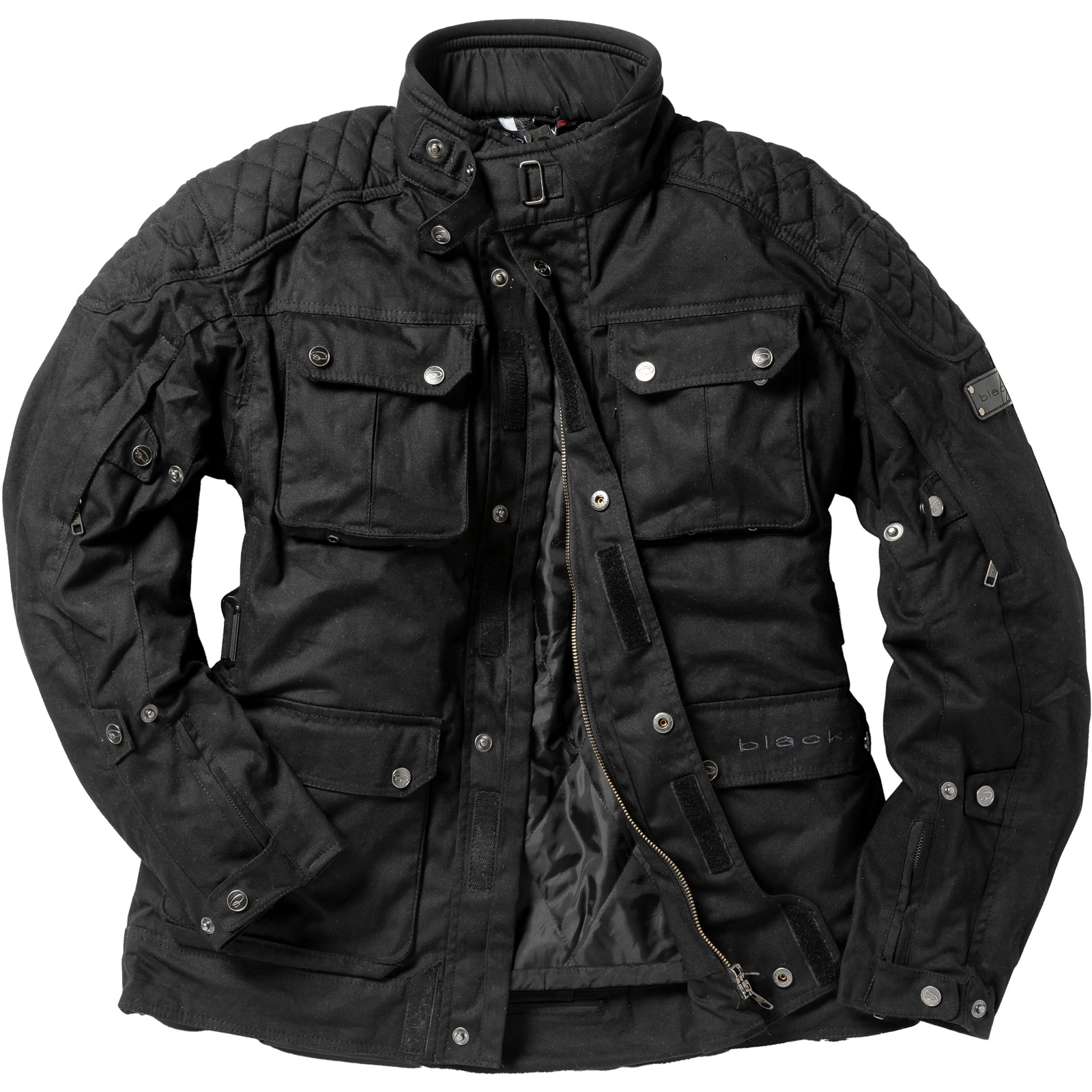 Black Bowland CE Class AA Wax Motorcycle Jacket For Bike Riding - Picture 25 of 48