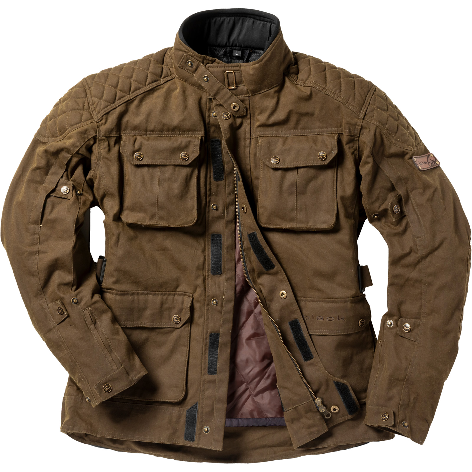Black Bowland CE Class AA Wax Motorcycle Jacket For Bike Riding - Picture 37 of 48