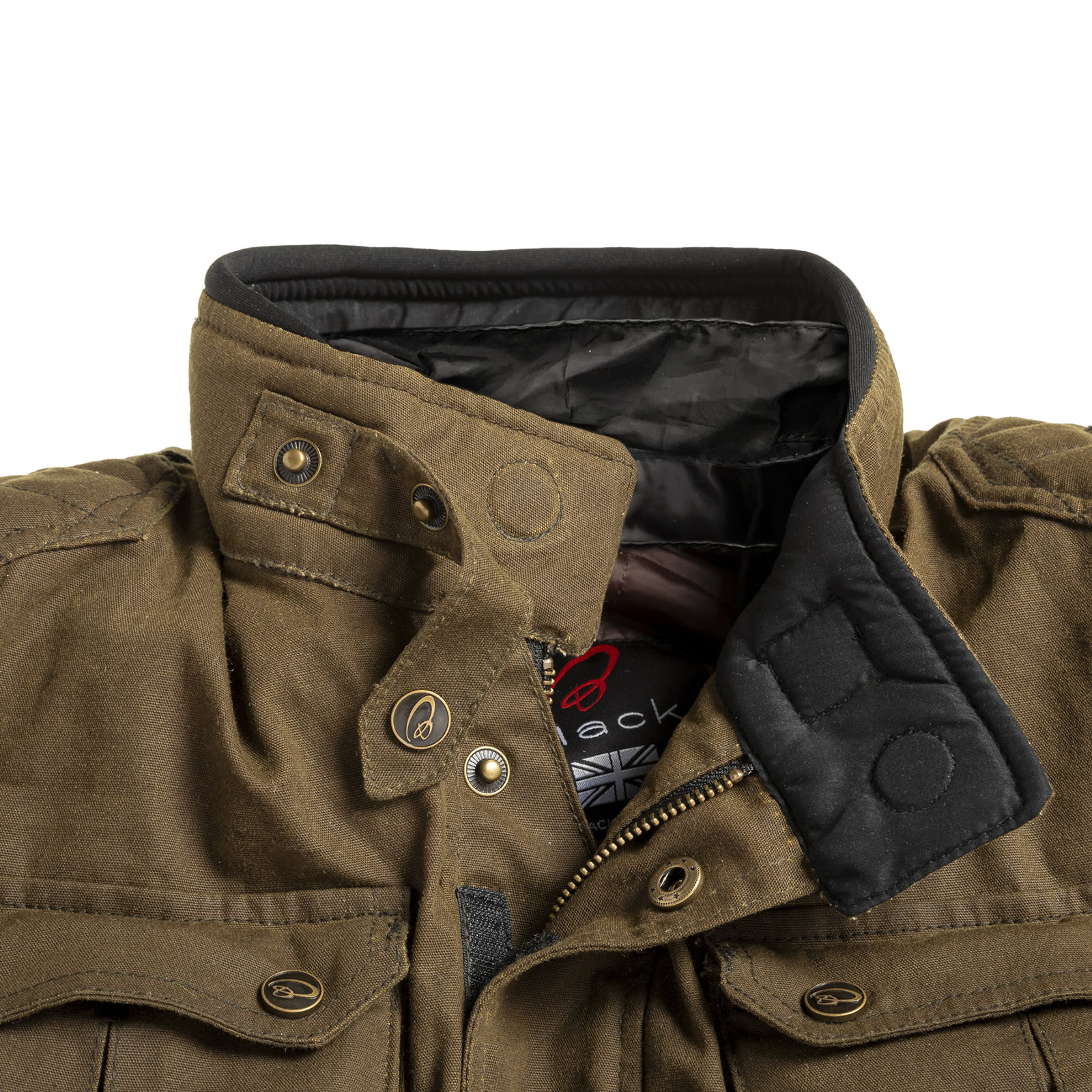 Black Bowland CE Class AA Wax Motorcycle Jacket For Bike Riding - Picture 40 of 48
