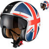 Black Classic Union Jack Open Face Motorcycle Helmet Thumbnail 1