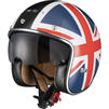 Black Classic Union Jack Open Face Motorcycle Helmet Thumbnail 3