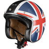 Black Classic Union Jack Open Face Motorcycle Helmet Thumbnail 6