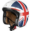 Black Classic Union Jack Open Face Motorcycle Helmet Thumbnail 7