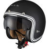 Black Classic Line Open Face Motorcycle Helmet Thumbnail 3