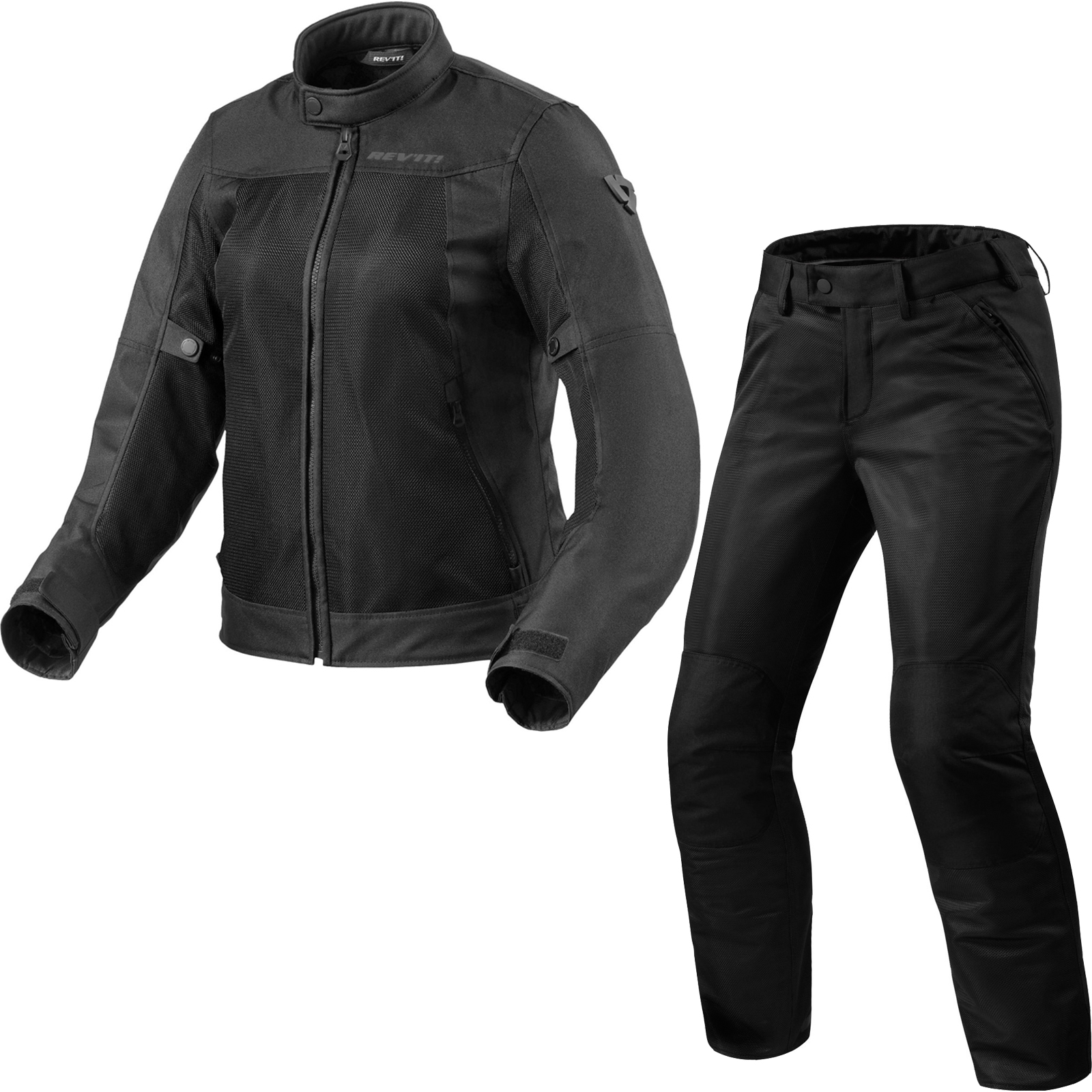 Rev It Eclipse Ladies Motorcycle Jacket Trousers Black Kit Womens  GhostBikes