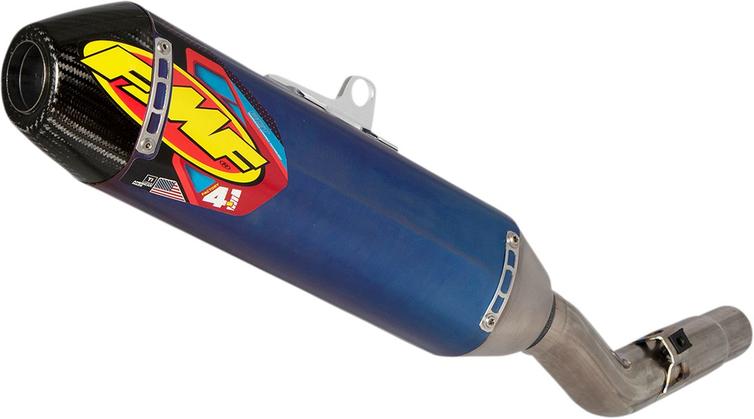 041603 - FMF Factory 4.1 Slip-On Blue Silencer - Honda CRF450R 2021-22