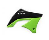 Acerbis Radiator Scoops - Kawasaki KXF450 2009-11 - Black/ Green