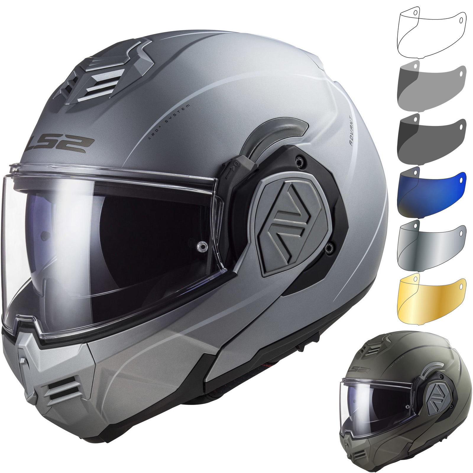LS2 FF906 Advant Special Flip Front Motorcycle Helmet & Visor - Flip ...