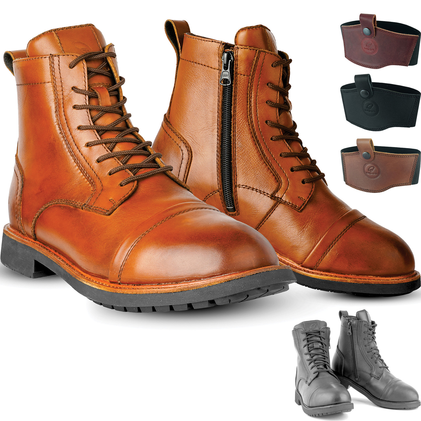 Black Guard WP Oxford Motorcycle Boots & Gear Shifter Pad New