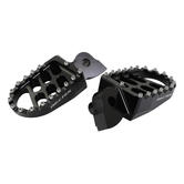 BikeTek Wide Foot Pegs - Yamaha YZ65 2018-21, YZ85 2002-21, YZF250 2001-21, YZF450 2003-21 - Black