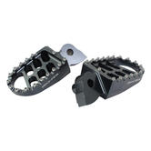 BikeTek Wide Foot Pegs - Yamaha YZ65 2018-21, YZ85 2002-21, YZF250 2001-21, YZF450 2003-21 - Gun Metal