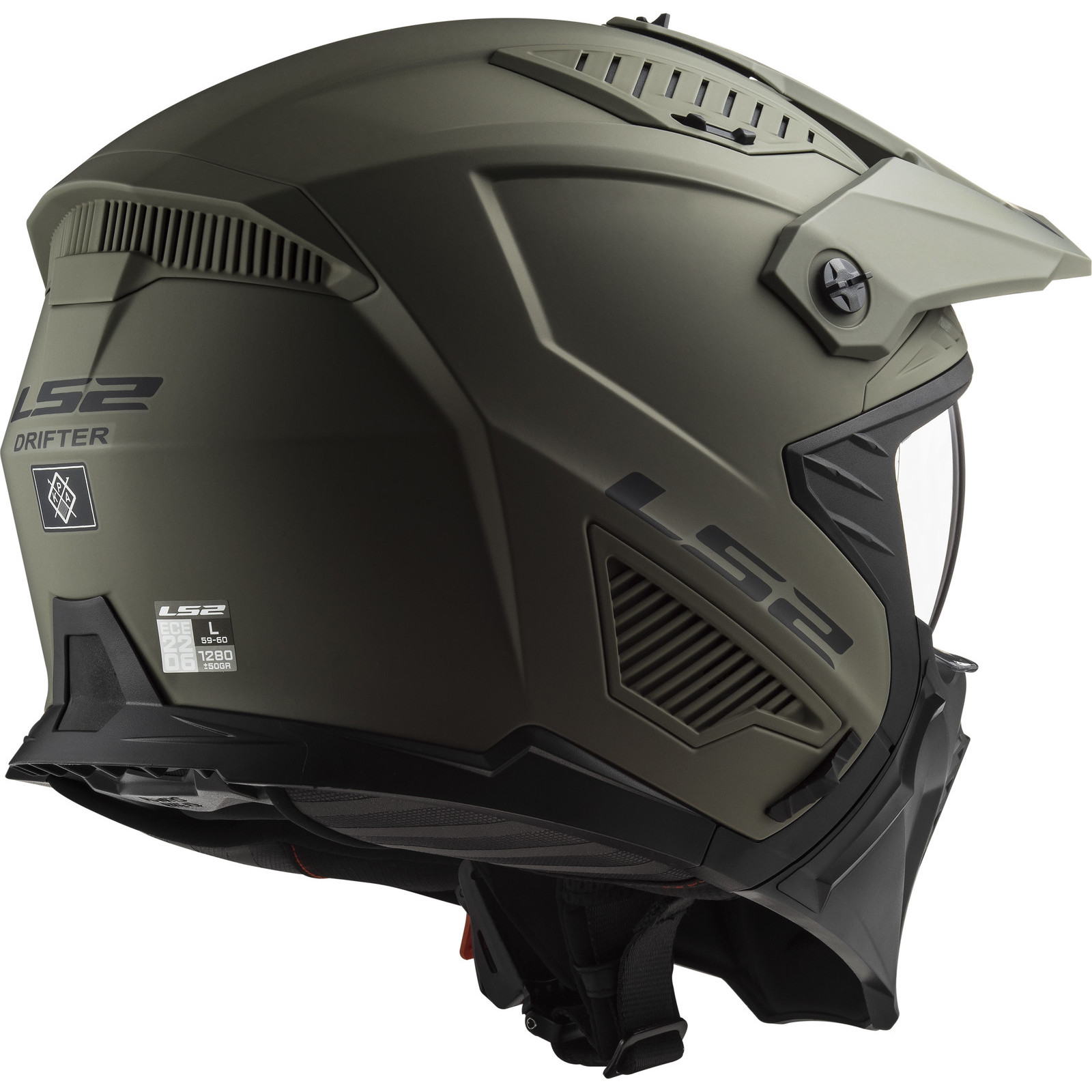LS2 OF606 Drifter Solid Open Face Motorcycle Helmet Urban Plain Lid ECE 22.06 - Picture 42 of 48