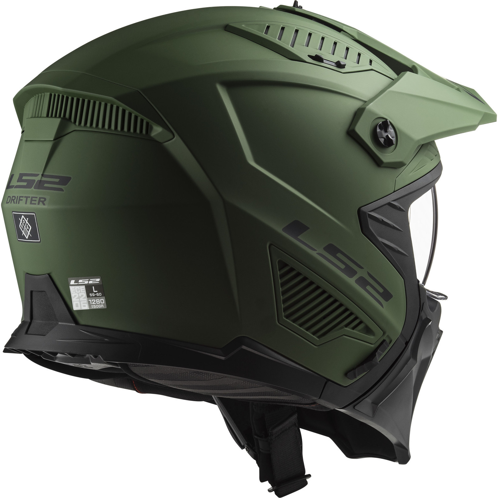LS2 OF606 Drifter Solid Open Face Motorcycle Helmet Urban Plain Lid ECE 22.06 - Picture 35 of 48