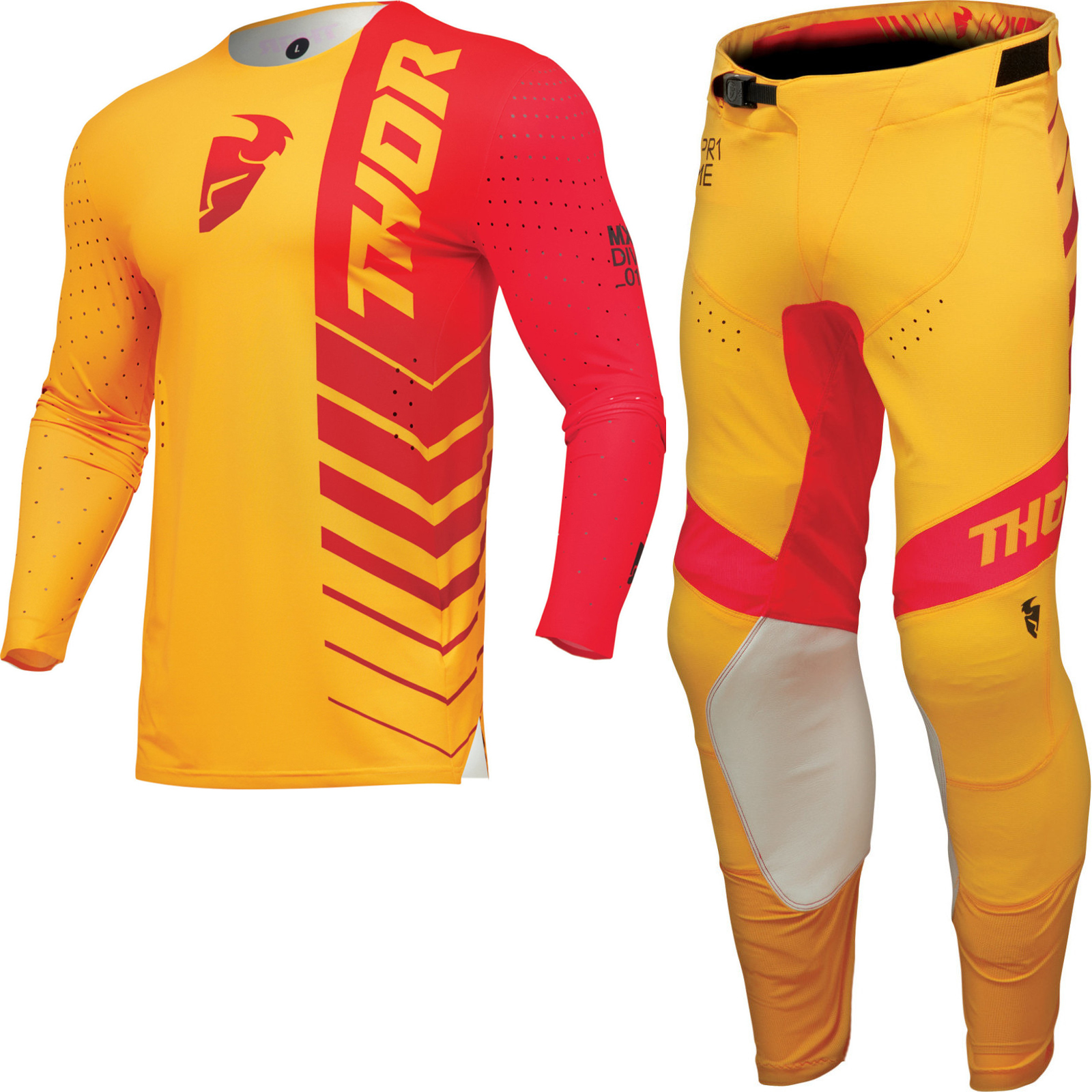 Thor Prime Analog 2024 Motocross Jersey Pants Lemon Red Kit MX Off Road Bundle eBay