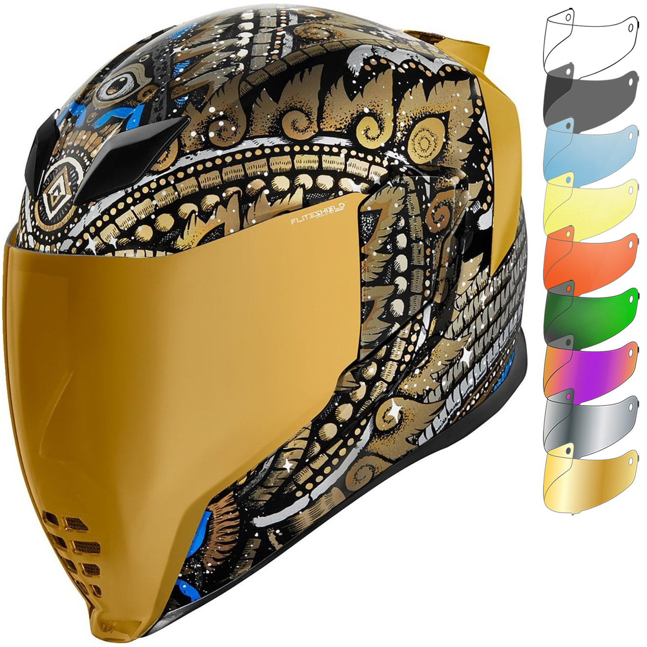 Icon Airflite Daytripper Motorcycle Helmet & Visor Full Face Helmets