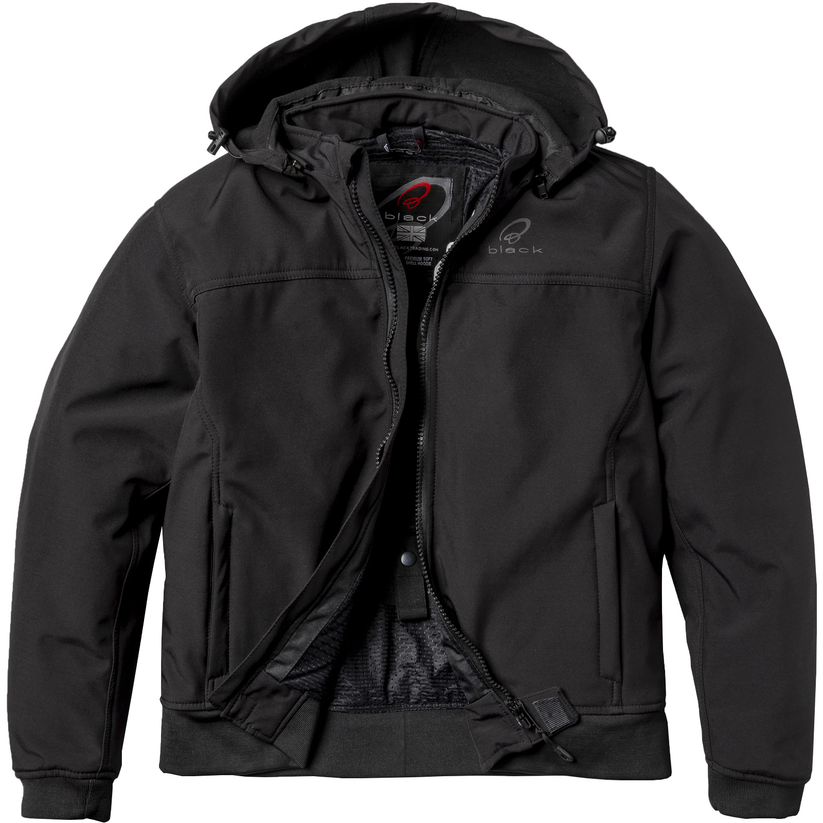Premium Soft Shell Motorcycle Hoodie by Black For Motorbike Riding - Picture 4 of 24