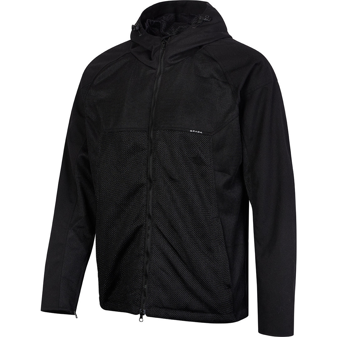 Spada Hooded Air CE Motorcycle Jacket Urban Bike Lightweight Summer Vented Mesh - Picture 8 of 15