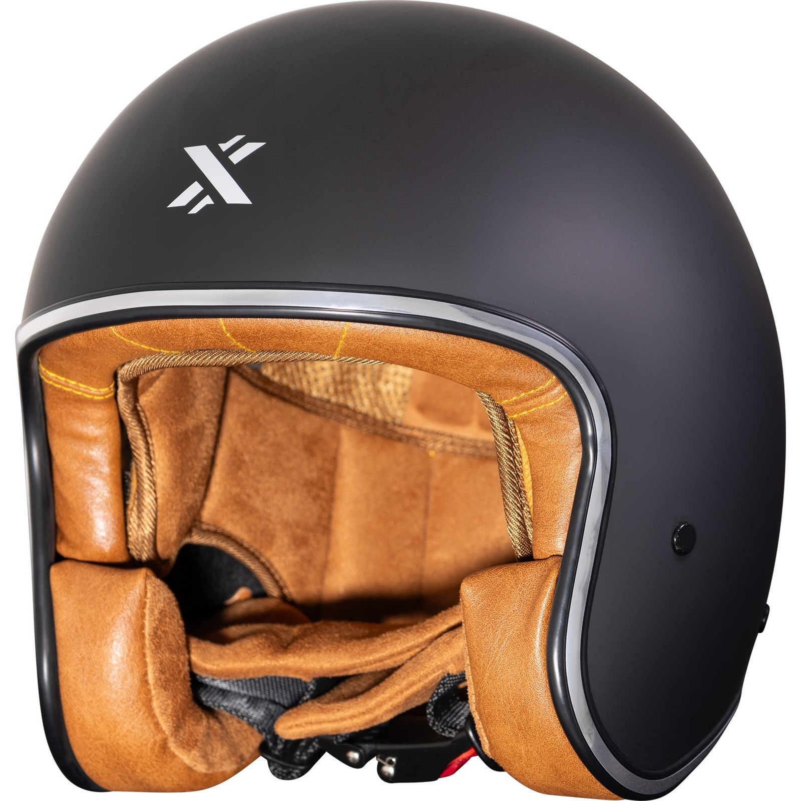 Shox Classic Solid ECE R22.06 Open Face Motorcycle Helmet City Urban Half Lid