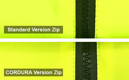 Black Hi-Viz Vest - Full Length YKK Front Zip