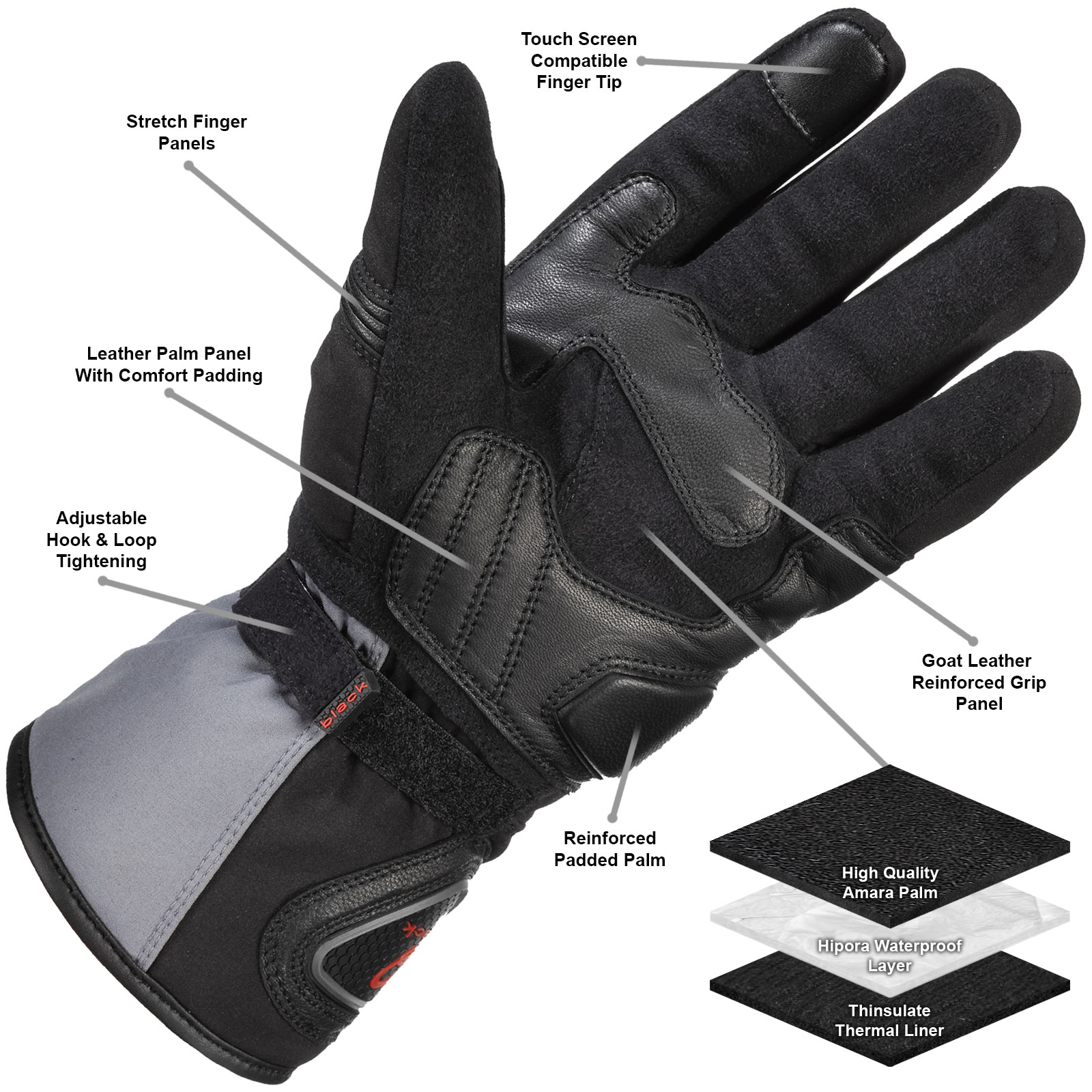 Black Voyage Gloves