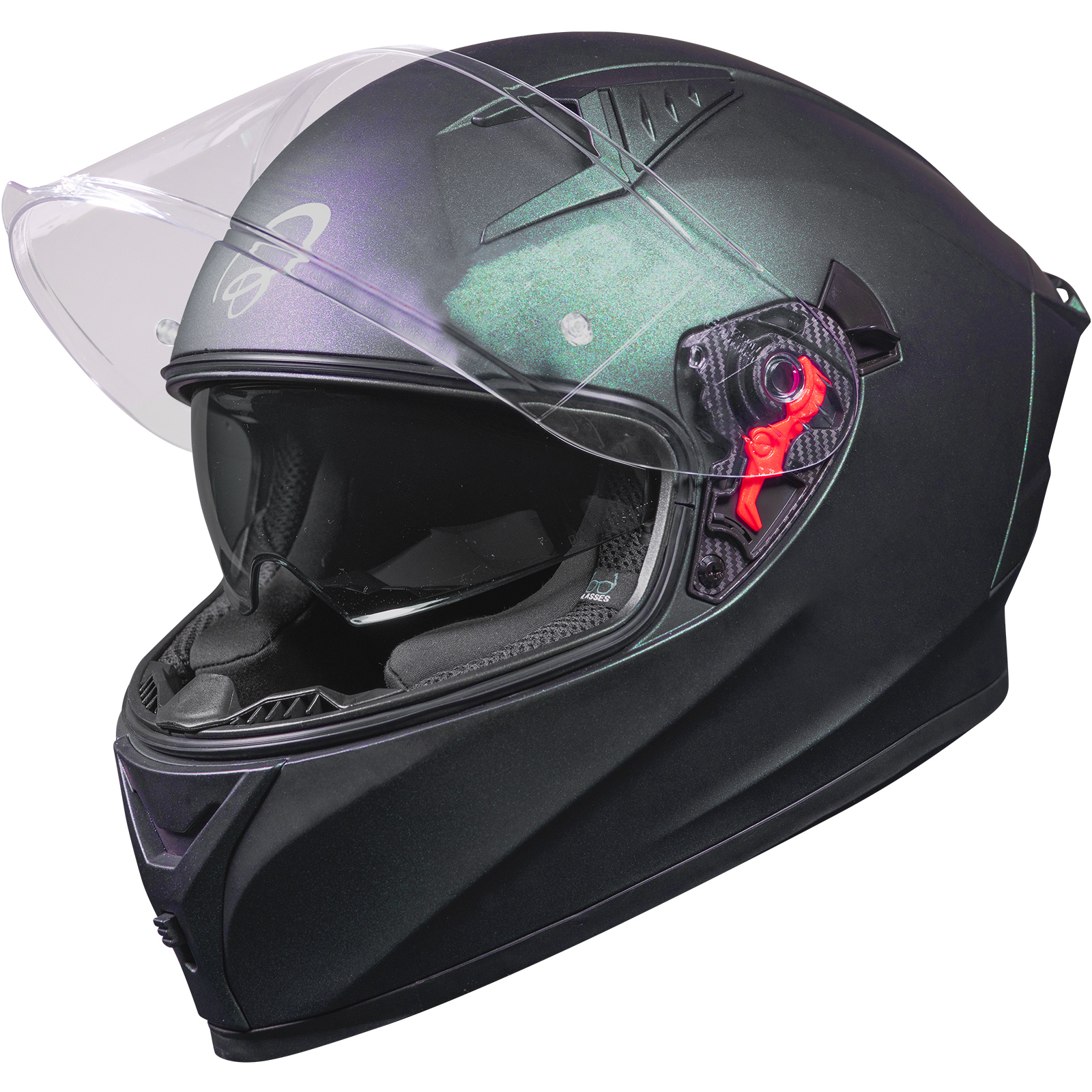 Atom Full Face Motorcycle Helmet by Black With Sun Viosr ECE R22.06 Approved - Picture 40 of 43