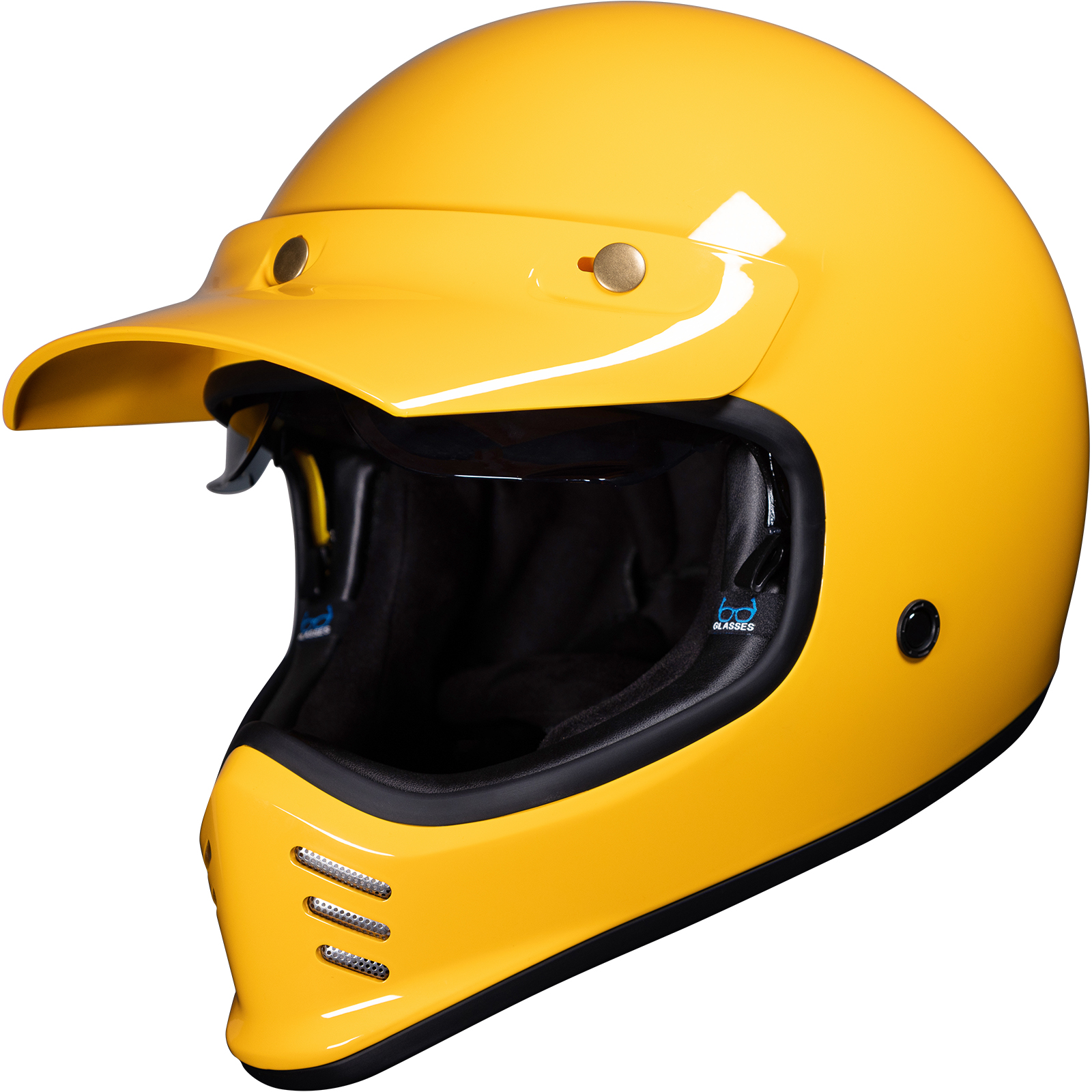 Royale II Retro Motorcycle Helmet by Black With Sun Visor ECE R22.06 Approved - Picture 43 of 72