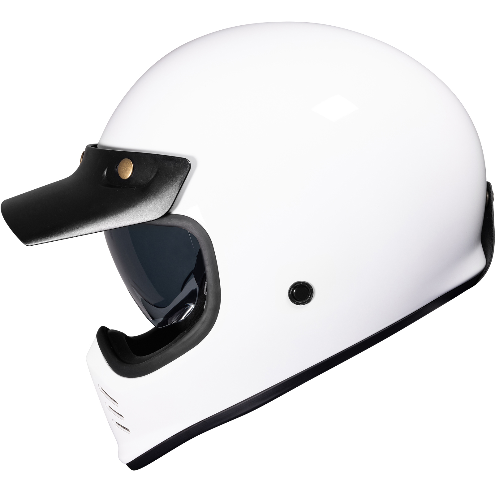 Royale II Retro Motorcycle Helmet by Black With Sun Visor ECE R22.06 Approved - Picture 56 of 72