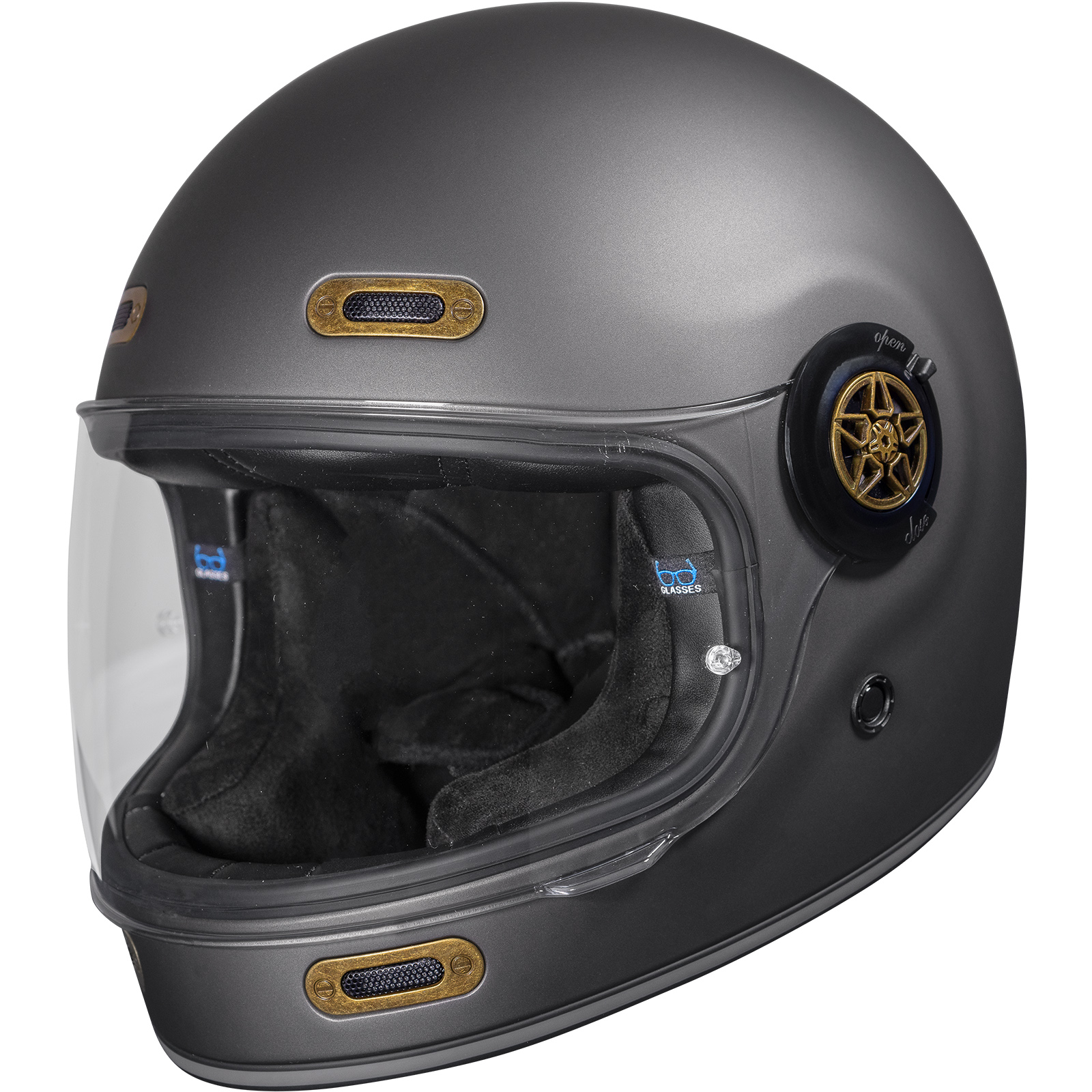 Black Orbit Matt Bronze Motorcycle Helmet With Pinlock Lens And Additional Visor - Picture 24 of 31