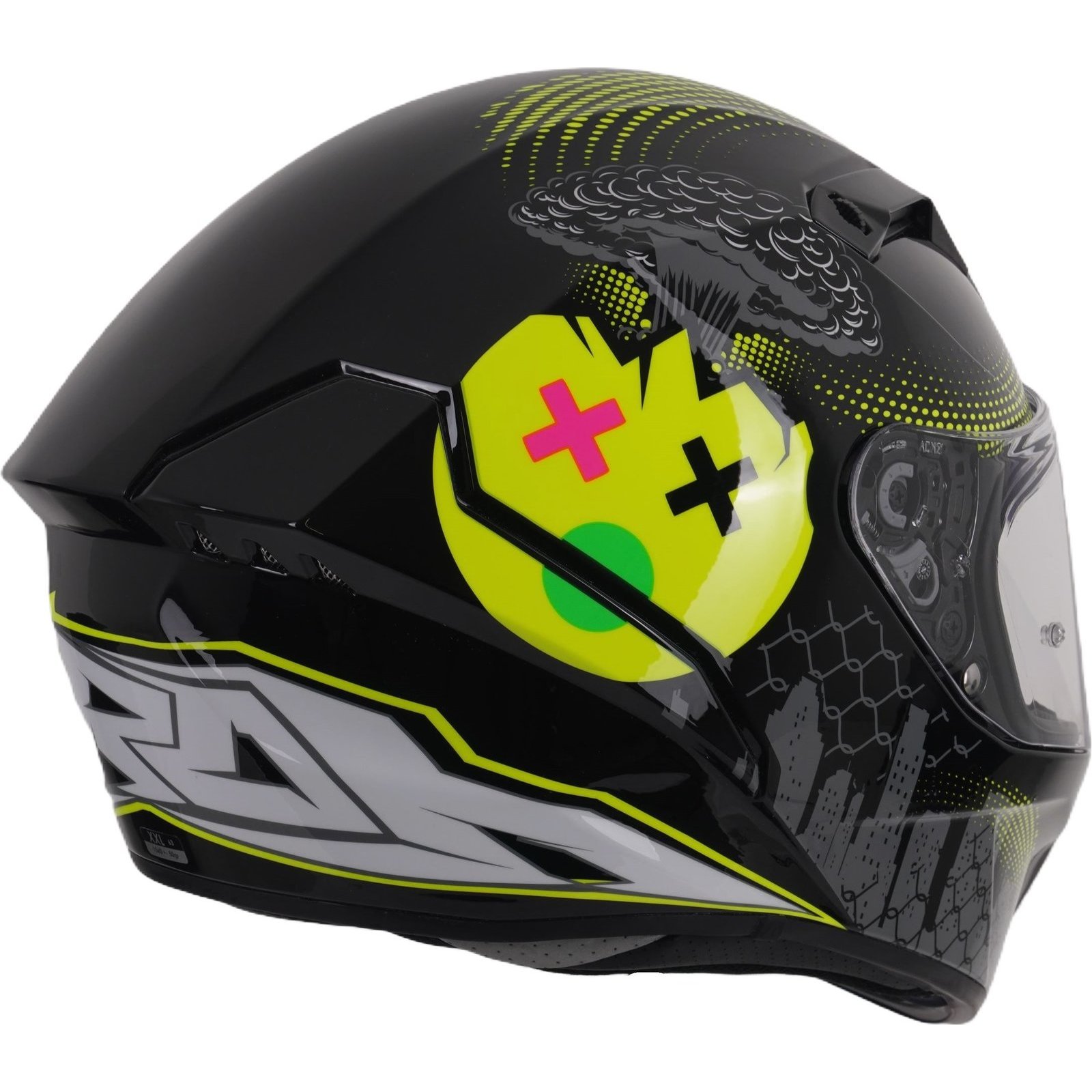 Airoh Connor Gamer Black Yellow Motorcycle Helmet Full Face Crash Lid GhostBikes - Picture 24 of 30