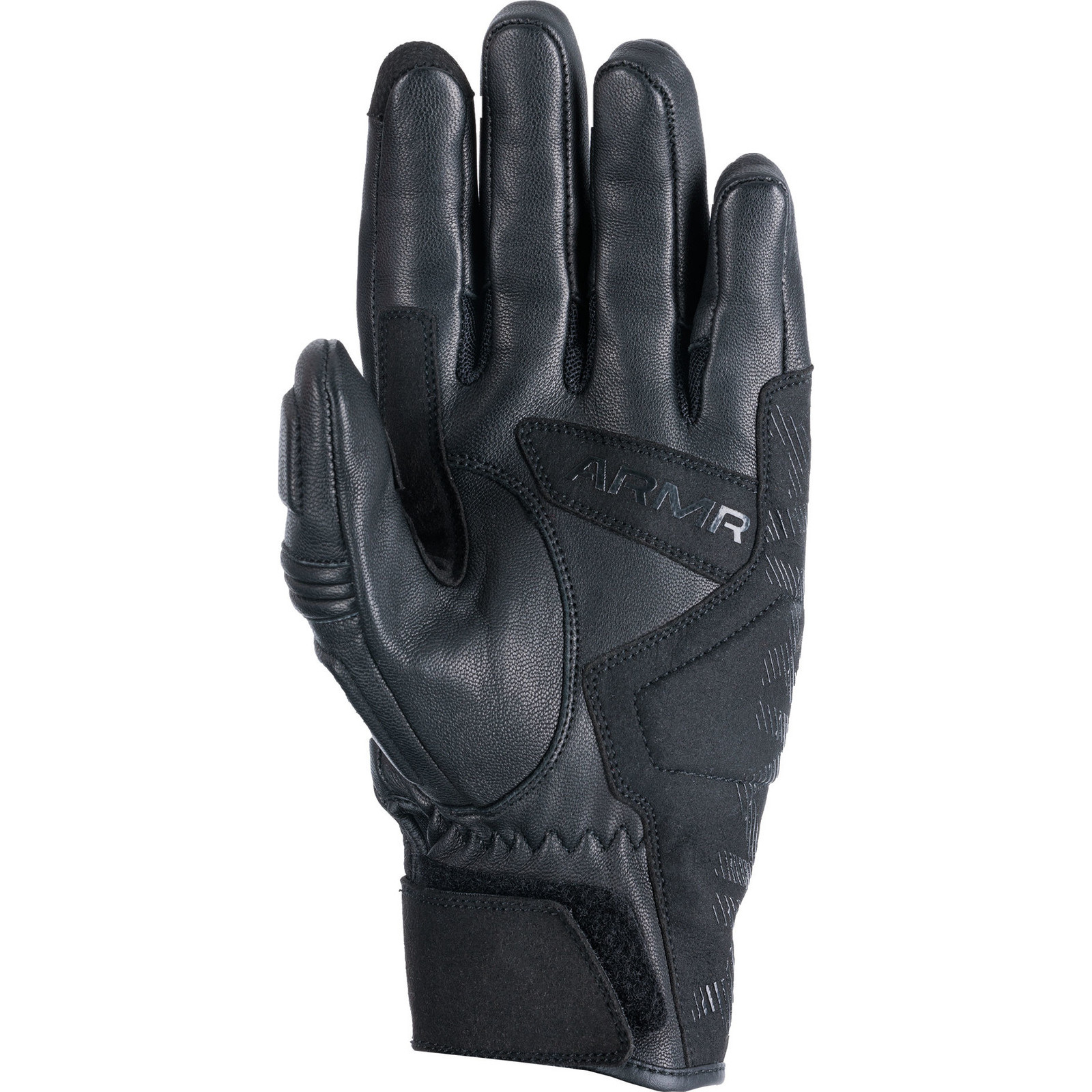 ARMR Raiden 3.0 Black Leather Motorcycle Gloves Short Street Bike Armoured Glove - Picture 10 of 10
