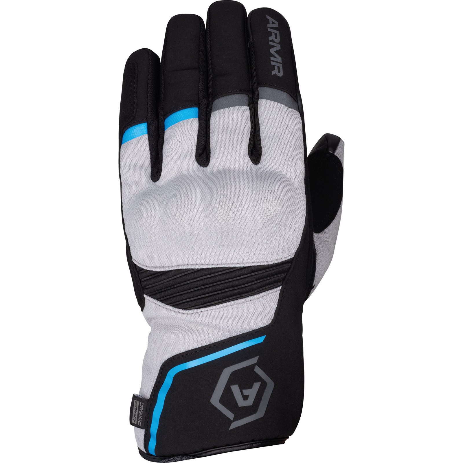 ARMR Eyoshi 3.0 WP Negro Gris Claro Azul Guantes de Moto Impermeable Touring - Imagen 15 de 19