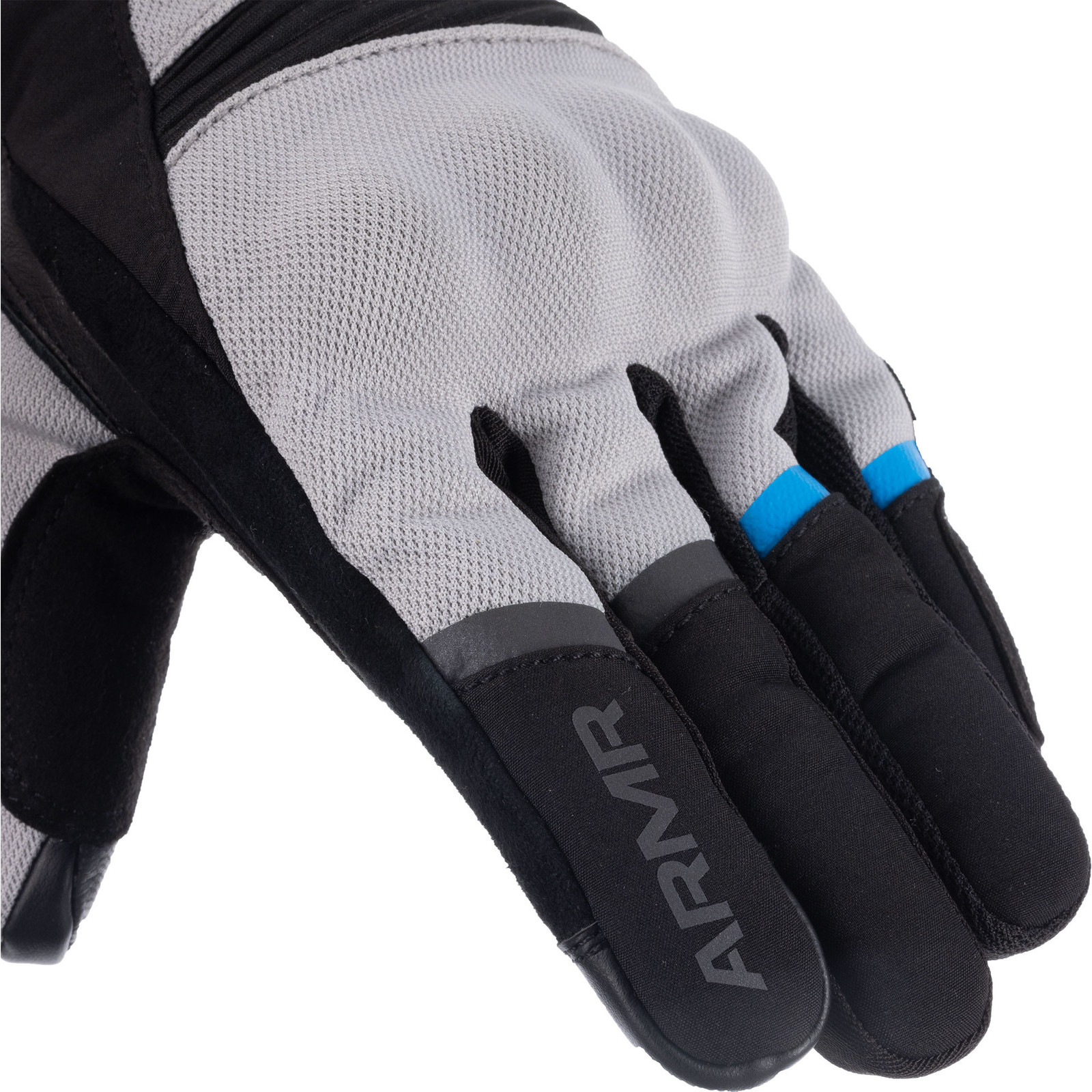 ARMR Eyoshi 3.0 WP Negro Gris Claro Azul Guantes de Moto Impermeable Touring - Imagen 18 de 19