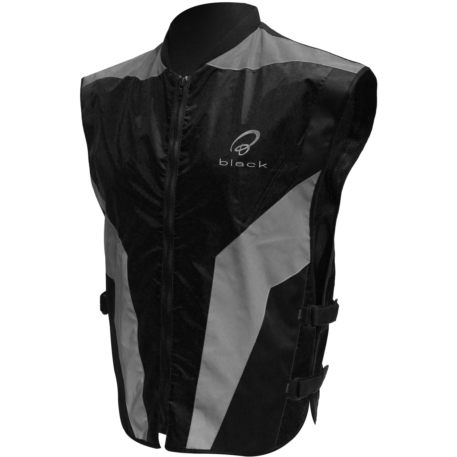 Black Hi-Vis Motorcycle Vest Black 8XL 8XLarge 5056044582861 UK