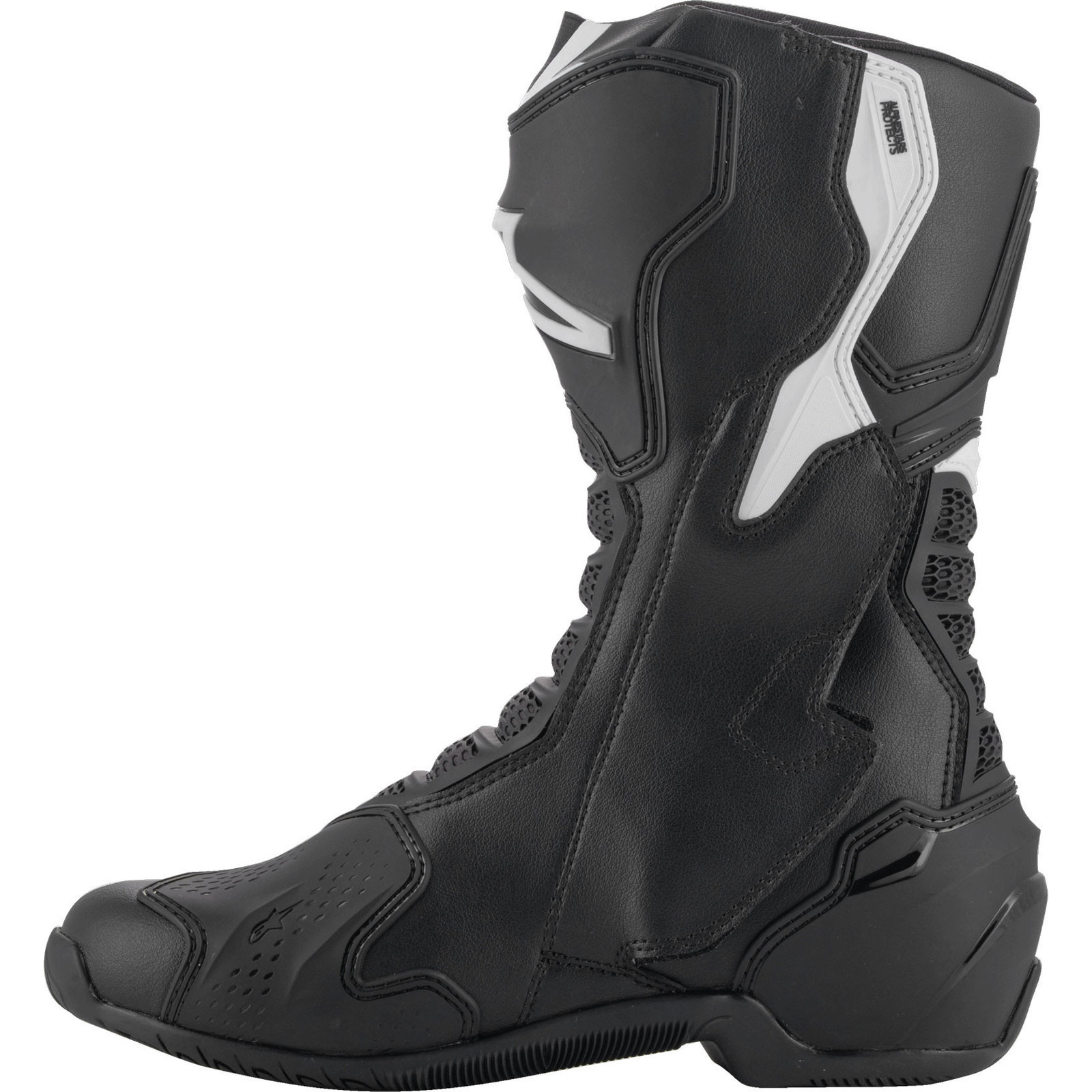 Alpinestars SMX-6 V3 Black White Motorcycle Boots Sports Bike Motorbike Footwear - Picture 33 of 36