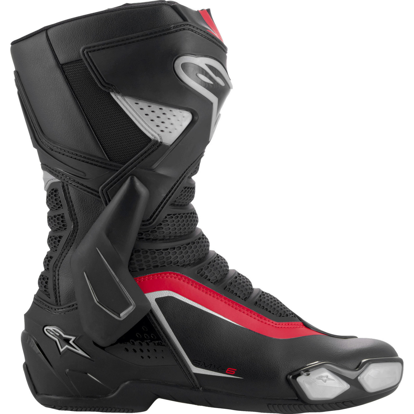 Alpinestars SMX-6 V3 Black Silver Red Motorcycle Boots Sport Race Motorbike Bike - Picture 9 of 42