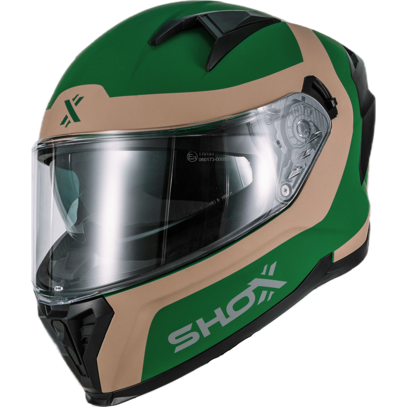 Shox Rapid ACU Gold Approved Full Face Motorcycle Helmet With Inner Sun Visor - Picture 26 of 74
