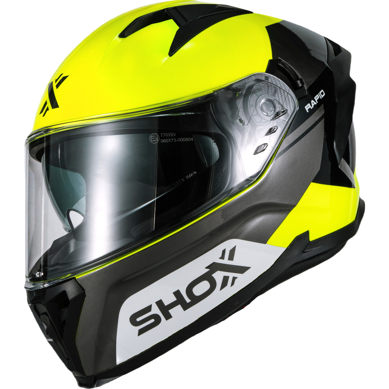 Shox Rapid ACU Gold Approved Full Face Motorcycle Helmet With Inner Sun Visor - Picture 65 of 74