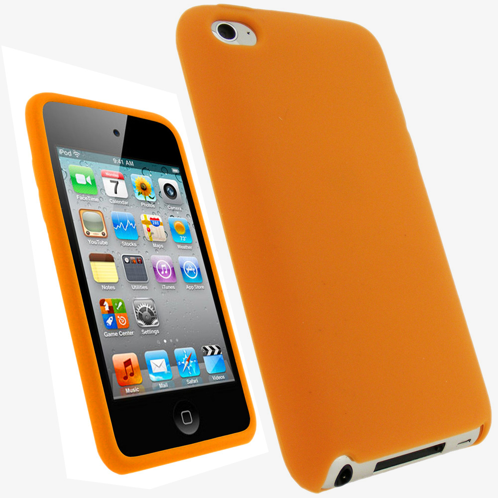 Orange Silicone Skin Case for Apple iPod Touch 4th Gen 4G Bumper iTouch ...