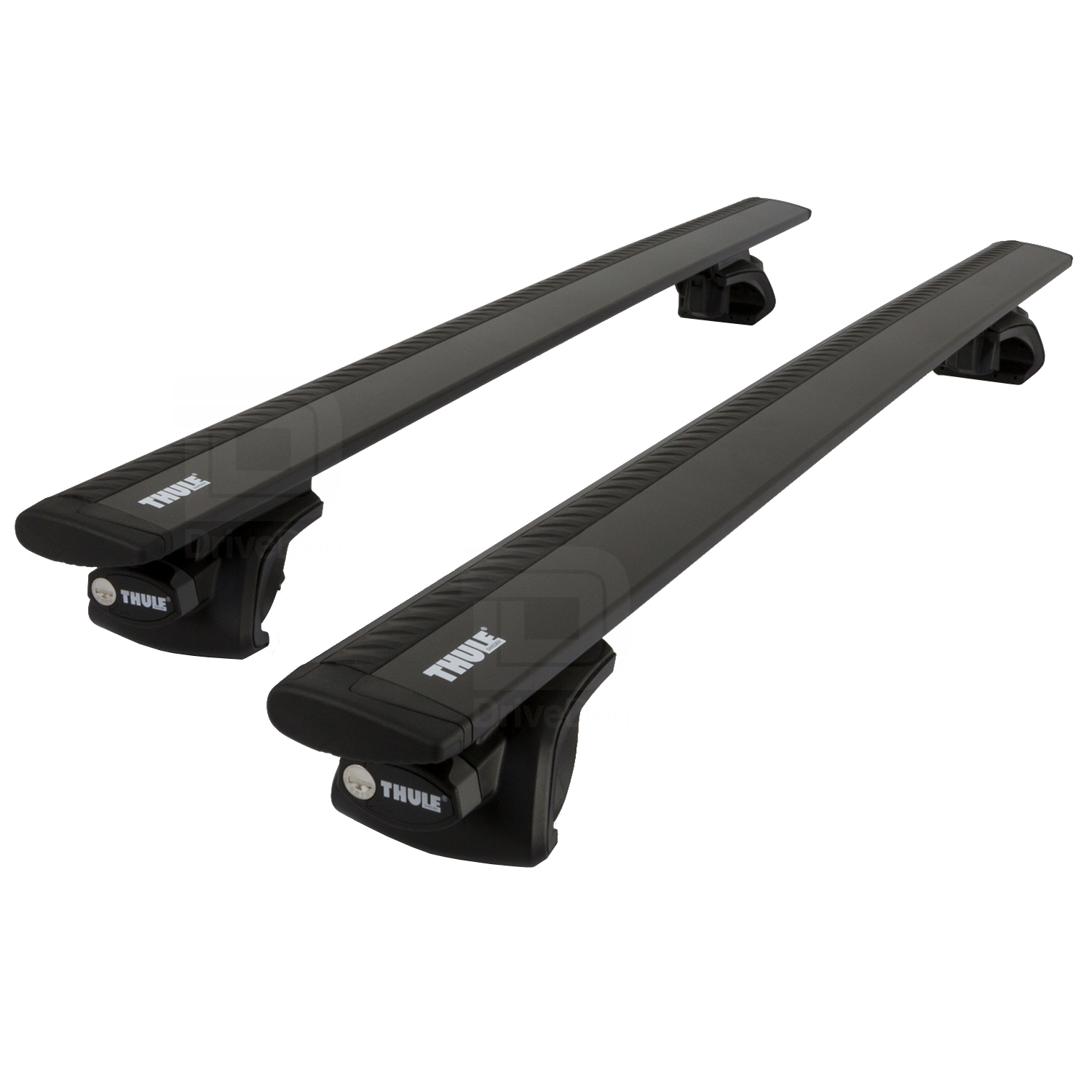 Thule WingBar Black Roof Bars Audi A4 B7 Avant 05-07 Open Rails ...