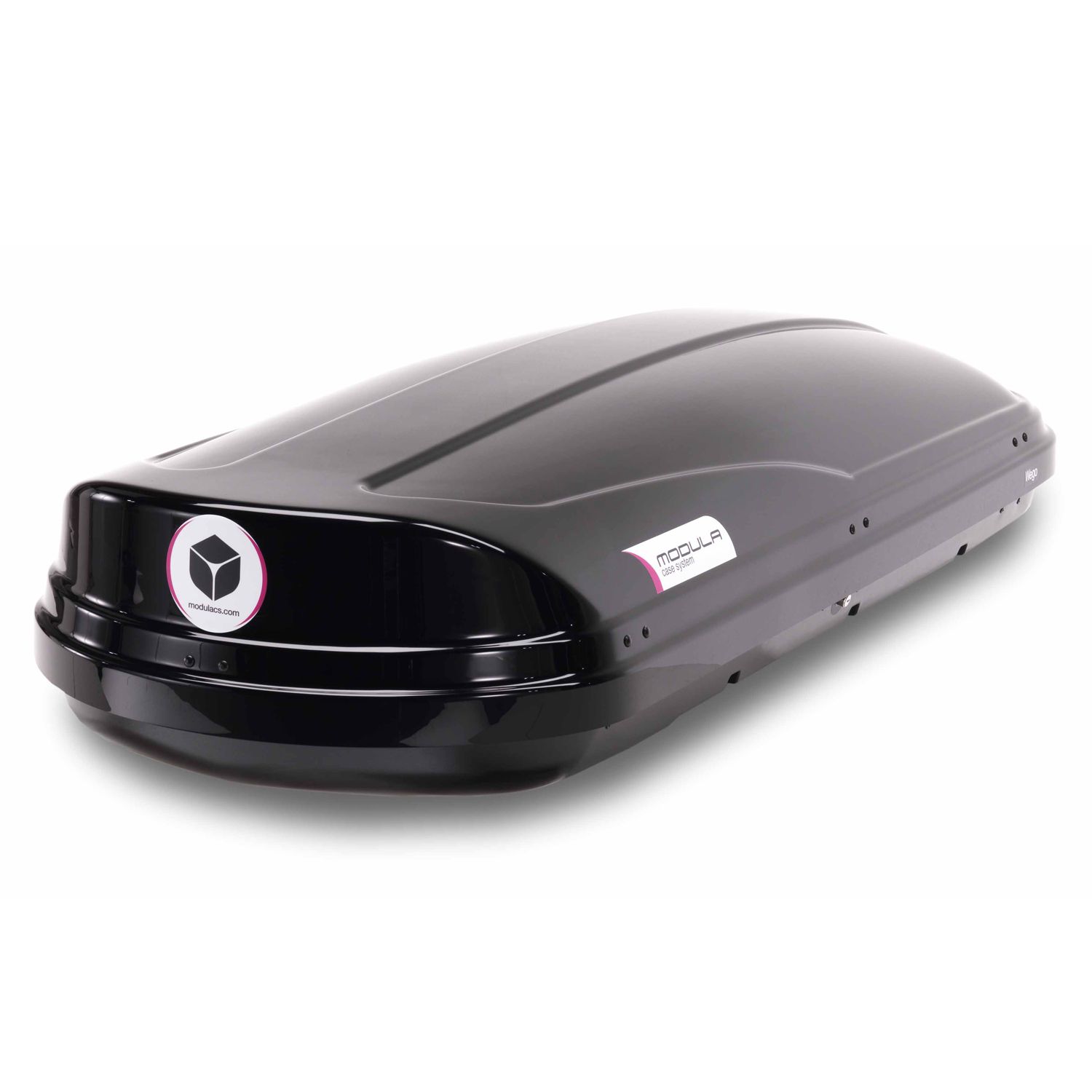 Modula Wego 500L 75Kg Gloss Black Car Roof Rack Top Box Luggage Travel
