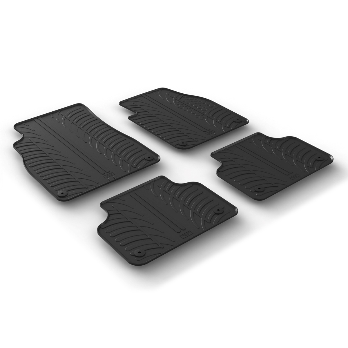 Gledring Tailored Rubber Floor Mats to fit Audi Q7 1520 Black Moulded