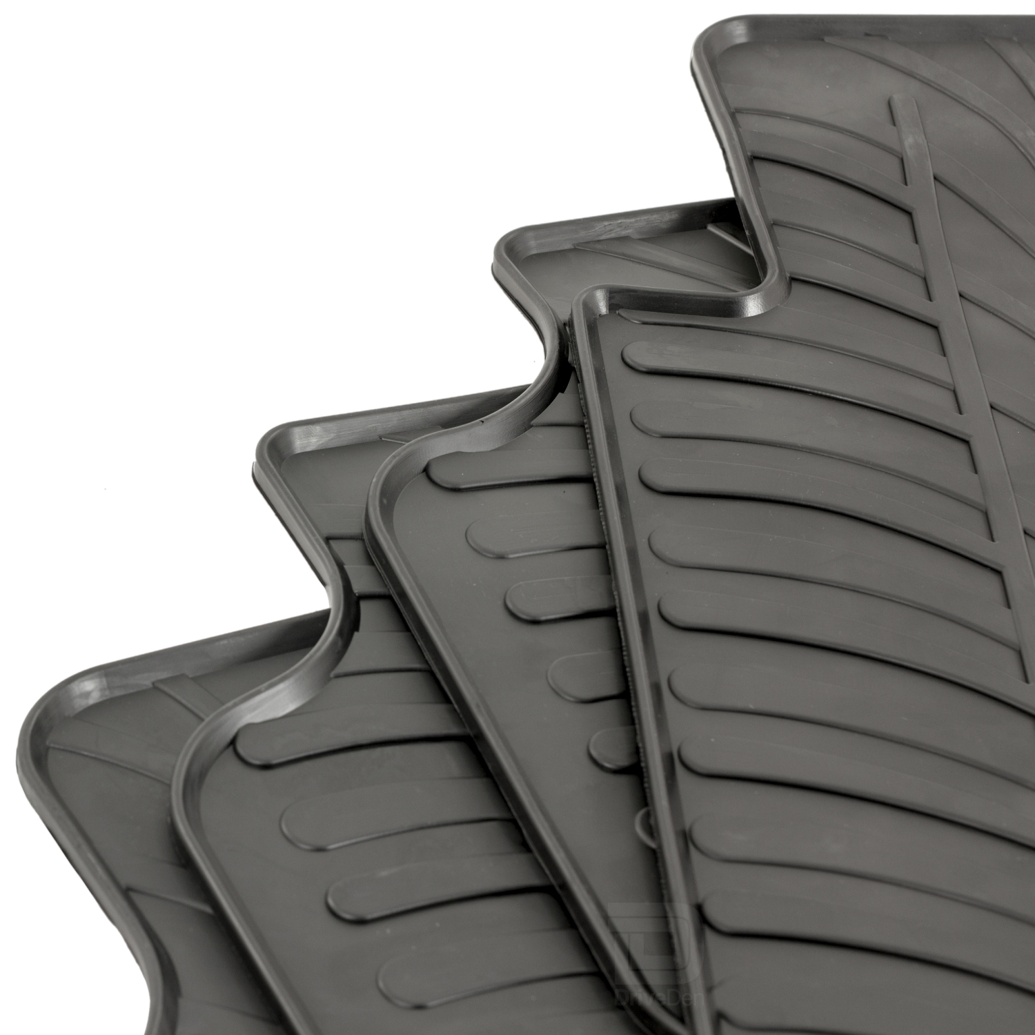 Gledring Tailored Rubber Floor Mats to fit VW Golf Mk7 1320 Black