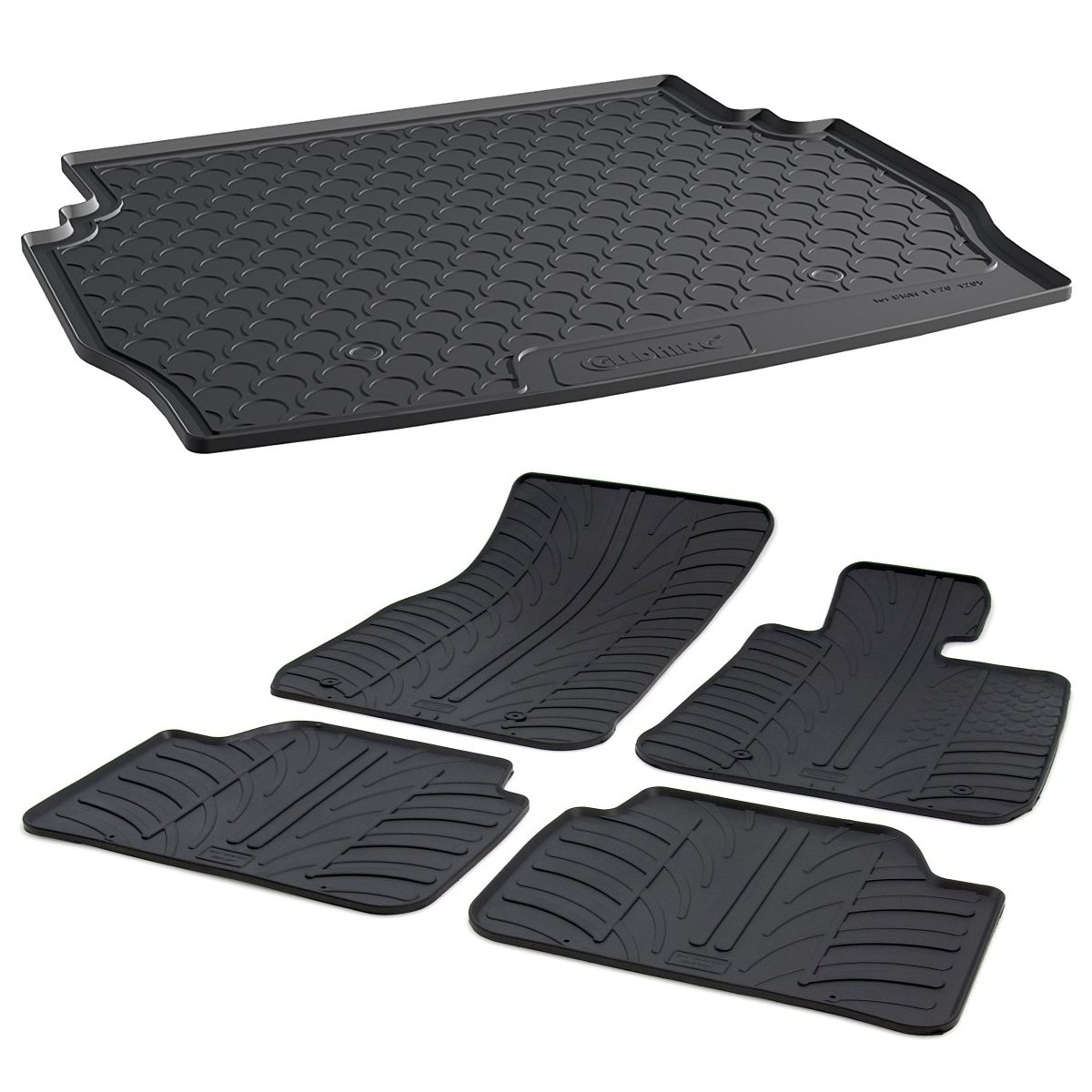 Tailored Fit Black Boot Liner Tray Car Rear Floor Mat for BMW 1 Series 11-19