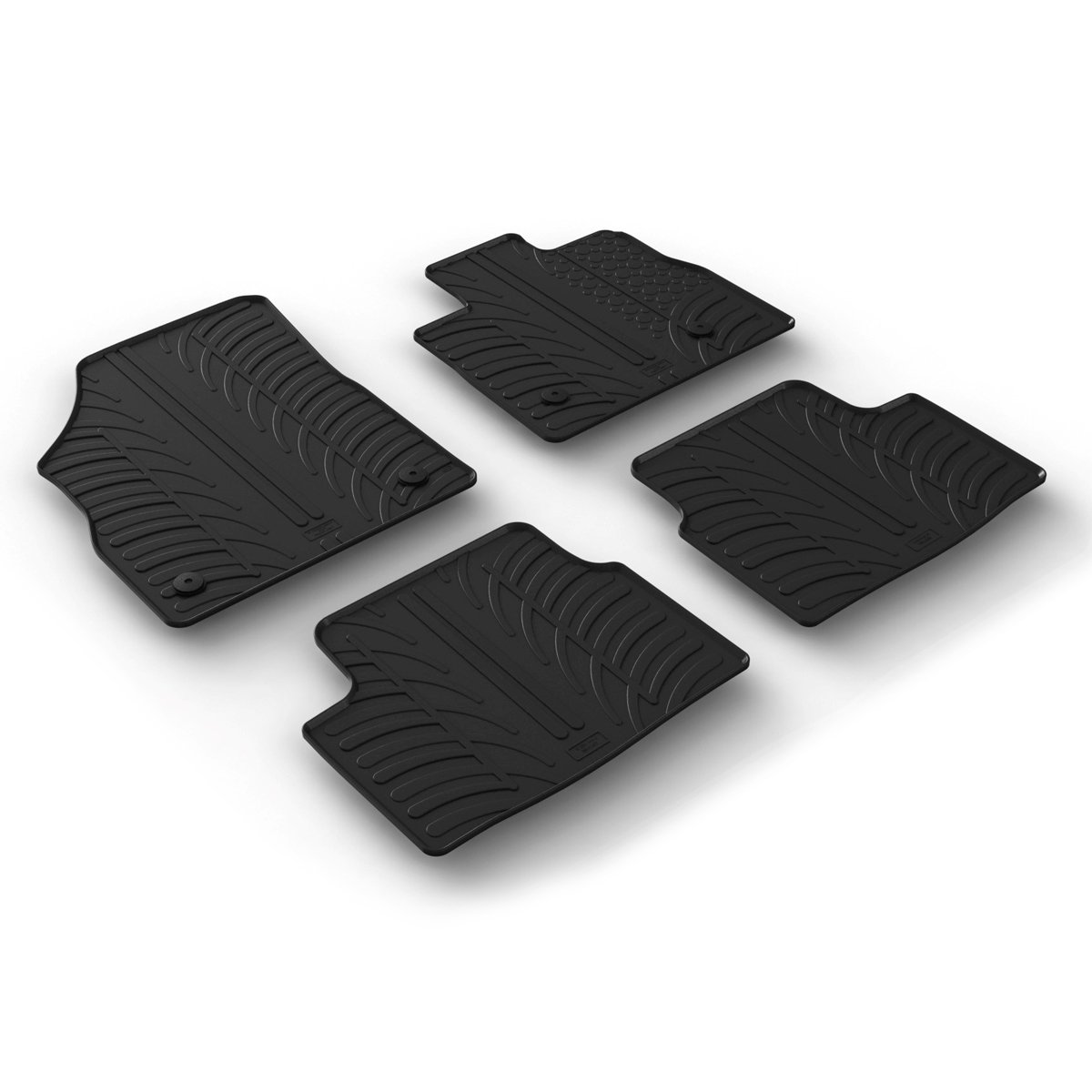 Gledring Tailored Rubber Floor Mats Set fits Vauxhall Astra K Hatch