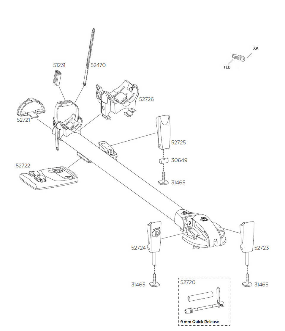 Spare Parts for Thule ThruRide 565