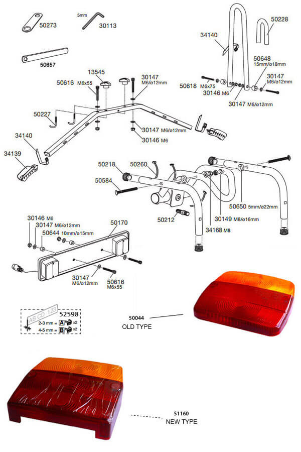 Spare Parts for Thule RideOn 2 9402