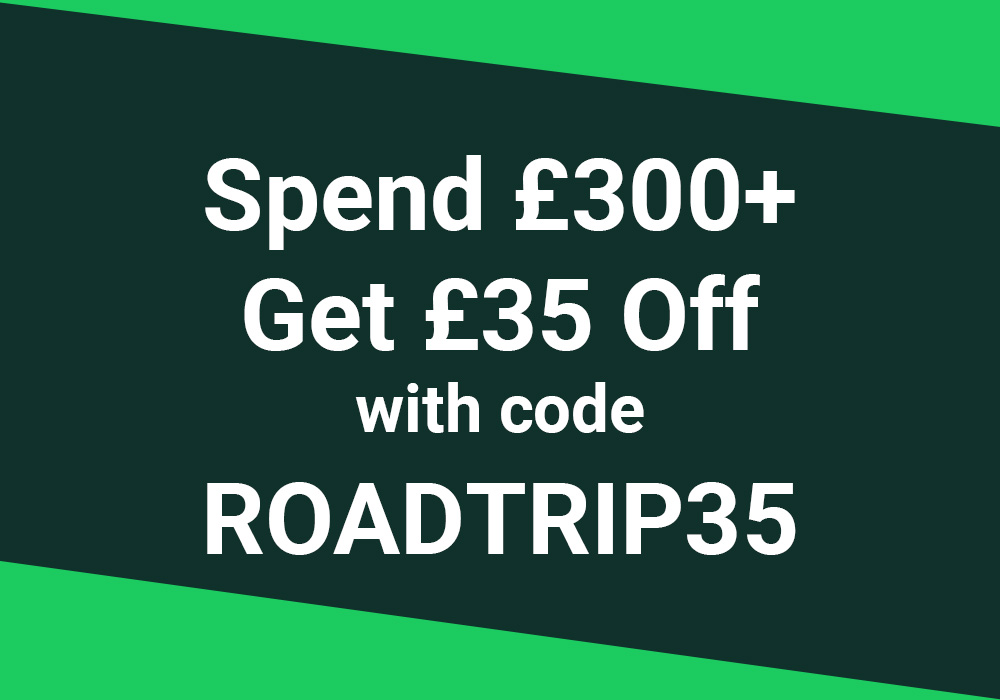 Spend £300+ Get £35 Off with code ROADTRIP35