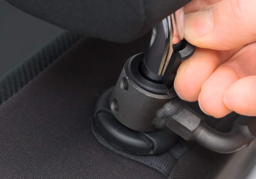 Step 3 - Attach Brackets to Car Headrests