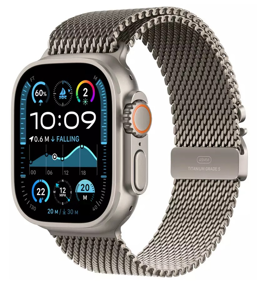 Apple Watch Ultra 2 49mm GPS Cellular Titanium Milanese Loop Medium MX5R3QA/A