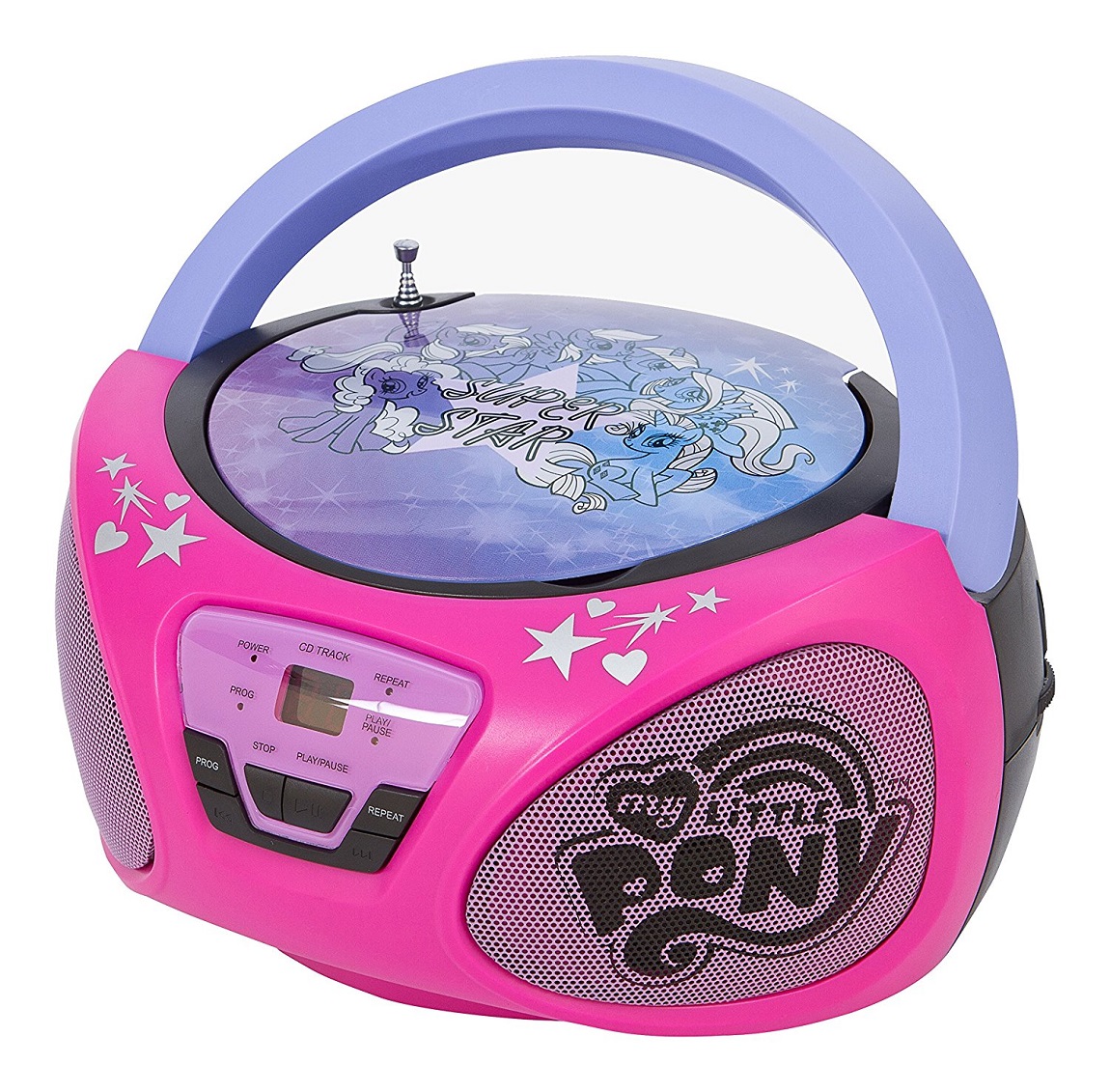 My Little Pony Girls CD Player Boombox Portable AM FM Radio Pink | eBay